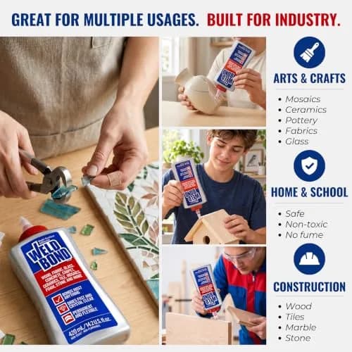 Weldbond Bonding Adhesives 6-Pack | Water-Resistant Polyvinyl Acetate Glue for Wood & Ceramics thumbnail 6