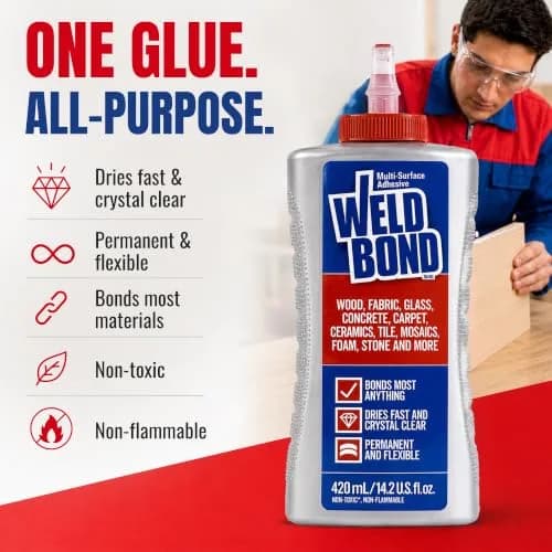 Weldbond Bonding Adhesives 6-Pack | Water-Resistant Polyvinyl Acetate Glue for Wood & Ceramics thumbnail 2