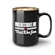 Bubble Hugs Proud Coffee Mug 15 oz Black | Funny Introvert Joke for Bookworms thumbnail 1