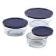 Pyrex Simply Store Glass Food Storage Containers Set (3-Pack) 2, 4, 7 Cup | Microwave & Dishwasher Safe thumbnail 2