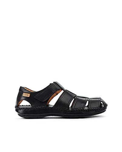 PIKOLINOS Tarifa Men’s Sandals | Leather | Hook-and-Loop Closure | Black