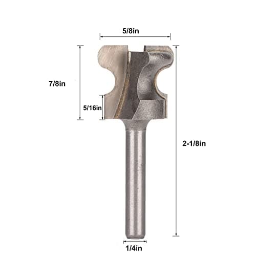 Walfront Finger Pull Bit 1/4in Round Shank Carbide Center Point Drill Bit for Drawer Pull Router Slotting in Cork Wood Hardwood Veneer Keyholes | Accurate Positioning - view 2