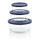Pyrex Simply Store Glass Food Storage Containers Set (3-Pack) 2, 4, 7 Cup | Microwave & Dishwasher Safe thumbnail 1