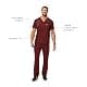 FIGS Chisec Three-Pocket Men’s Scrub Top – Burgundy, M | Technical Comfort & Durable Fit thumbnail 3