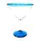 Dos Sueños Aqua Rim Margarita Glasses Set of 4 | Hand Blown Mexican Glassware thumbnail 5