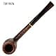 Savinelli Bing's Collection - Long Straight Billiard (Rustic Finish) | Handcrafted Italian Briar Pipe thumbnail 7