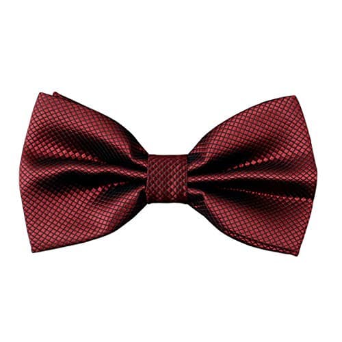 Alizeal Mens Solid Mini Squares Formal Bow Tie 12cm x 6cm | Adjustable Strap 28-52cm - main product image
