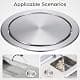 Cabilock Recessed Countertop Trash Bin Lid, Stainless Steel, Silent Swing, 21x21cm | Space-Saving Kitchen & Bathroom Cover thumbnail 6