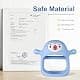 Smily Mia Baby Teething Toys for 0-6Months | Penguin Teether | Hand Teether | Teething Mittens | Light Blue thumbnail 9