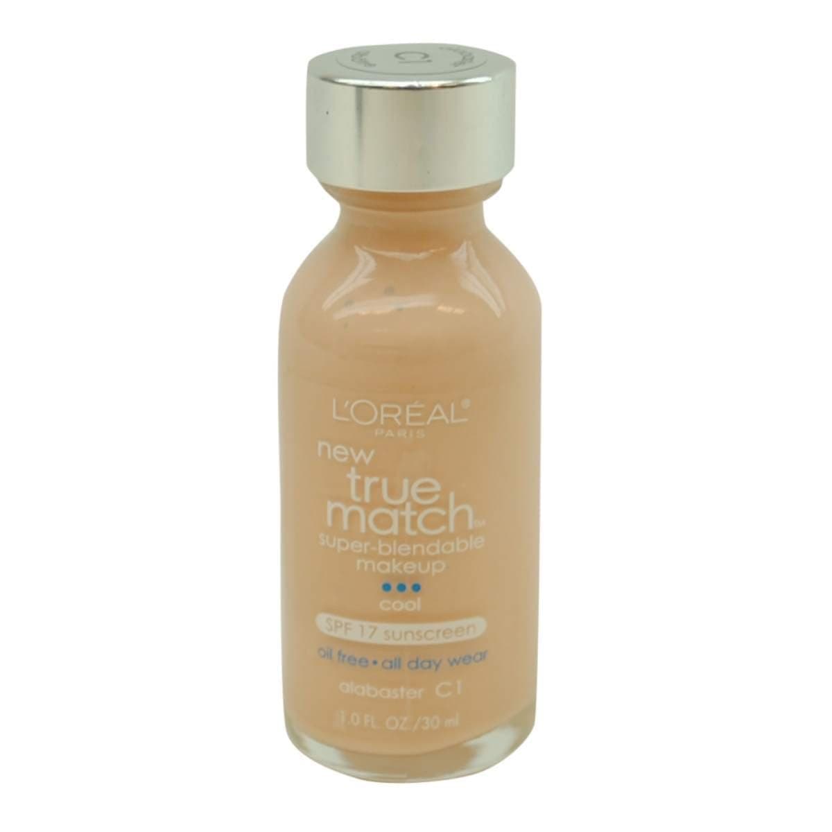 L'Oreal Paris True Match Super-Blendable Liquid Foundation C1 Alabaster 1 Fl Oz | Natural Finish, SPF 17, For All Skin Types - view 2