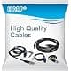 HQRP 9-pin Mini-DIN Male to 9-pin Mini-DIN Male Audio Input Cable | 9ft Length, Black thumbnail 8