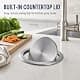 Cabilock Recessed Countertop Trash Bin Lid, Stainless Steel, Silent Swing, 21x21cm | Space-Saving Kitchen & Bathroom Cover thumbnail 2