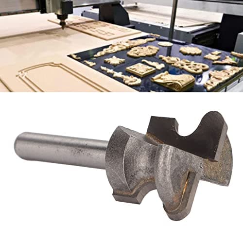 Walfront Finger Pull Bit 1/4in Round Shank Carbide Center Point Drill Bit for Drawer Pull Router Slotting in Cork Wood Hardwood Veneer Keyholes | Accurate Positioning - view 4