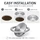 Cabilock Recessed Countertop Trash Bin Lid, Stainless Steel, Silent Swing, 21x21cm | Space-Saving Kitchen & Bathroom Cover thumbnail 9