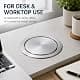 Cabilock Recessed Countertop Trash Bin Lid, Stainless Steel, Silent Swing, 21x21cm | Space-Saving Kitchen & Bathroom Cover thumbnail 3