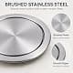 Cabilock Recessed Countertop Trash Bin Lid, Stainless Steel, Silent Swing, 21x21cm | Space-Saving Kitchen & Bathroom Cover thumbnail 5