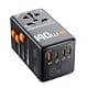 TESSAN Universal Travel Adapter 140W GaN Black | 5-in-1 Worldwide Power & USB Charging thumbnail 1