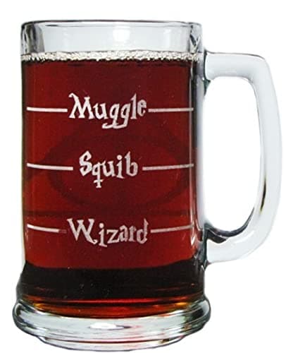 Orange Kat Deathly Hallows Engraved Beer Mug 15oz | Laser Etched Glassware for Harry Potter Fans - view 3