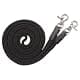Tough 1 Royal King Deluxe Flat Roping Reins - Black | Strong braided cotton reins, 7' long, for quick bit changes thumbnail 1