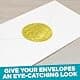 MaxMark 1.75" Self Adhesive Glossy Gold Seal Labels for Certificates, Library, Notary Embossing Seals | 100 Count thumbnail 3