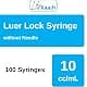 LITETOUCH 10mL Luer Lock Syringe, Sterile, Individually Sealed – 100 Syringes (no needle) thumbnail 4
