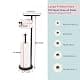 Sfemn Black Toilet Paper Holder Stand, Freestanding with Shelf & Storage, 26-inch thumbnail 4