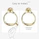 ELETIUO 9 Pack Filled Metal Ring Guard, Invisible Ring Size Adjuster Set for Loose Rings, Ring Guard, Ring Sizer, Fit for Men and Women Rings, Golden thumbnail 4