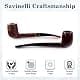 Savinelli Bing's Collection - Long Straight Billiard (Rustic Finish) | Handcrafted Italian Briar Pipe thumbnail 9