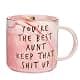 Hendson Aunt Gifts from Niece, Nephew - You're The Best Aunt Keep That S Up - Funny Present for Auntie - BAE Best Auntie Ever Gifts for Birthday - Great Favorite Aunty Mug, Ceramic Coffee Cup | Pink Marble Design thumbnail 1