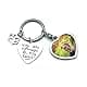 bouti1583 Pet Dog Remembrance Memorial Photo Frame Keychain | Heart-Shaped Stainless Steel Keepsake thumbnail 1