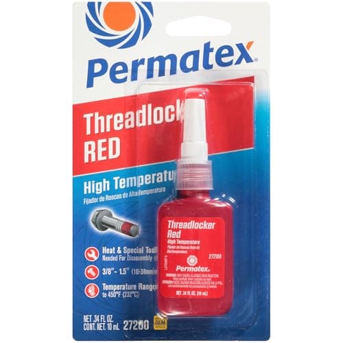 Permatex High Strength Threadlocker Red 36 ml | 3,000 PSI Locking Power for Automotive & Industrial Use