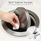 Cabilock Recessed Countertop Trash Bin Lid, Stainless Steel, Silent Swing, 21x21cm | Space-Saving Kitchen & Bathroom Cover thumbnail 8