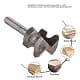 Walfront Finger Pull Bit 1/4in Round Shank Carbide Center Point Drill Bit for Drawer Pull Router Slotting in Cork Wood Hardwood Veneer Keyholes | Accurate Positioning thumbnail 3
