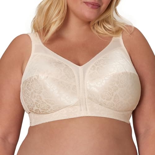 PLAYTEX Women's 18 Hour Original Comfort Strap Full Coverage Bra 44D | Support & Comfort with Playtex M-Frame (70-120c) — Natural Beige / 34DD