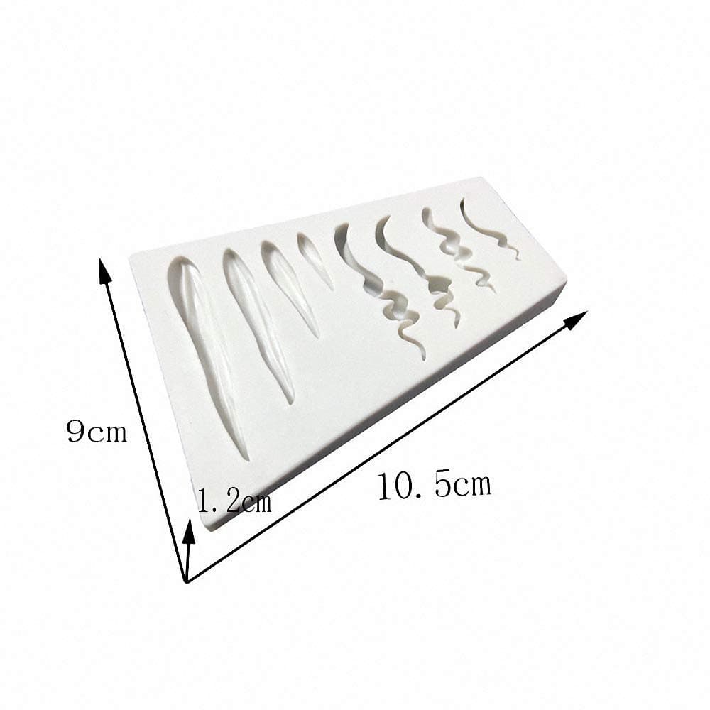 Fewo Girl Doll Hair Silicone Clay Mold Woman Hair Fondant Mould 8.5cm x 13.8cm | Food-Grade Silicone Craft Tool - view 2