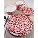 Golden Rabbit Enamelware Soup Bowls with Lids 14oz | Vibrant Red Swirl, Set of 4 thumbnail 4