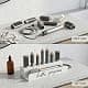 CHONIC Storage Holder for Dyson Airwrap | Farmhouse Wall Mount Organizer (15.35 x 5.51 x 2.76 inches) thumbnail 2