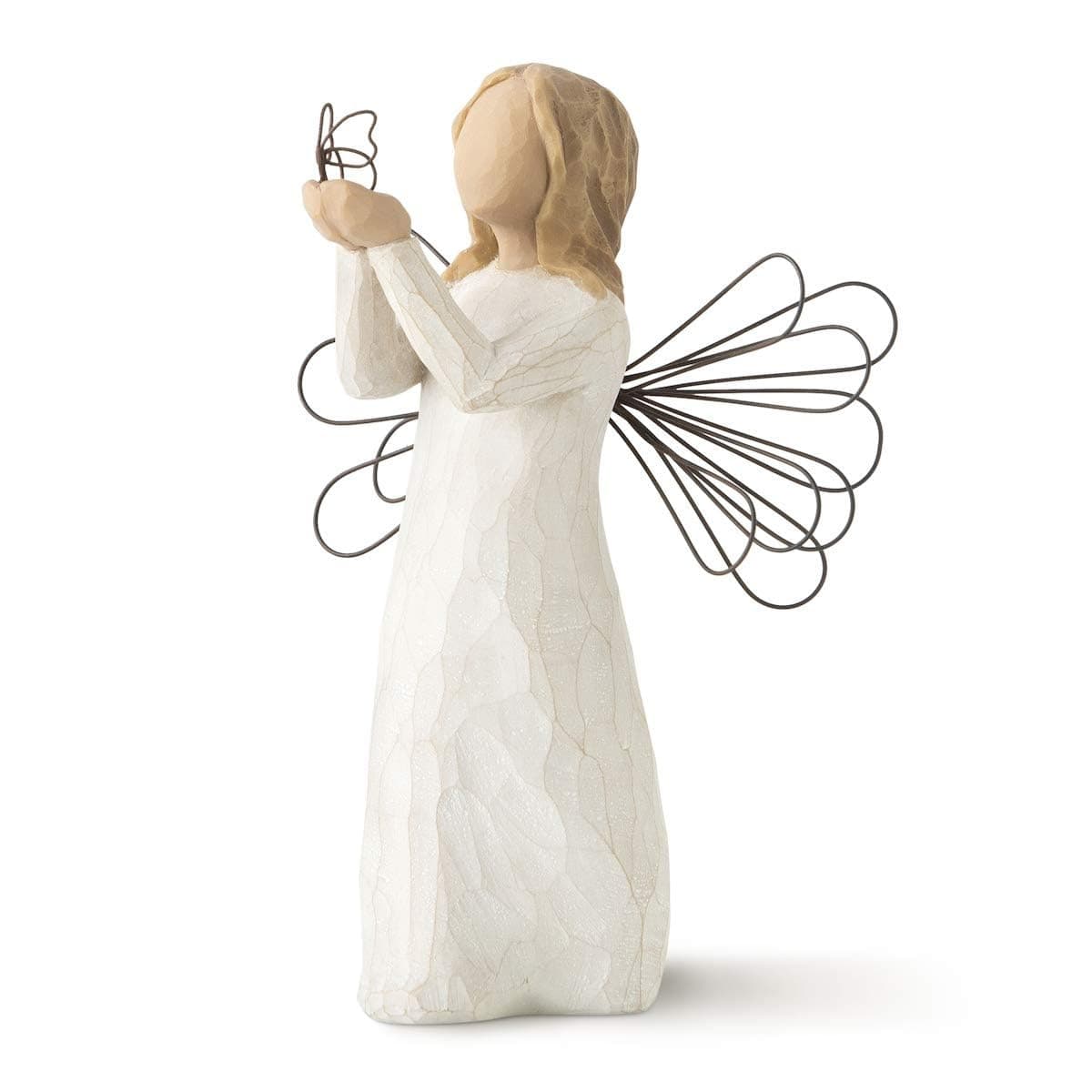 Willow Tree Angel of Freedom Sculpted Hand-Painted Figurine 5x5 in Natural, Inspirational, Hand-Carved - main product image