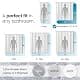 LiBa Shower Curtain PEVA 8G 72x72 Inch Waterproof White | Eco-Friendly Bathroom Accessory thumbnail 2