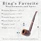 Savinelli Bing's Collection - Long Straight Billiard (Rustic Finish) | Handcrafted Italian Briar Pipe thumbnail 3