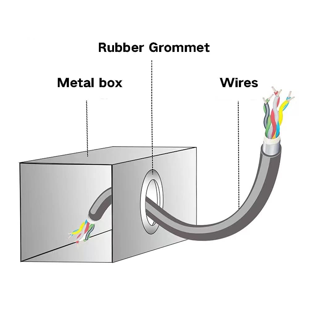Vrupin Rubber Grommets Kit - 10 Sizes, Rubber Washers for Wiring, 188 pcs | Assorted Sizes for Auto & Projects - view 6