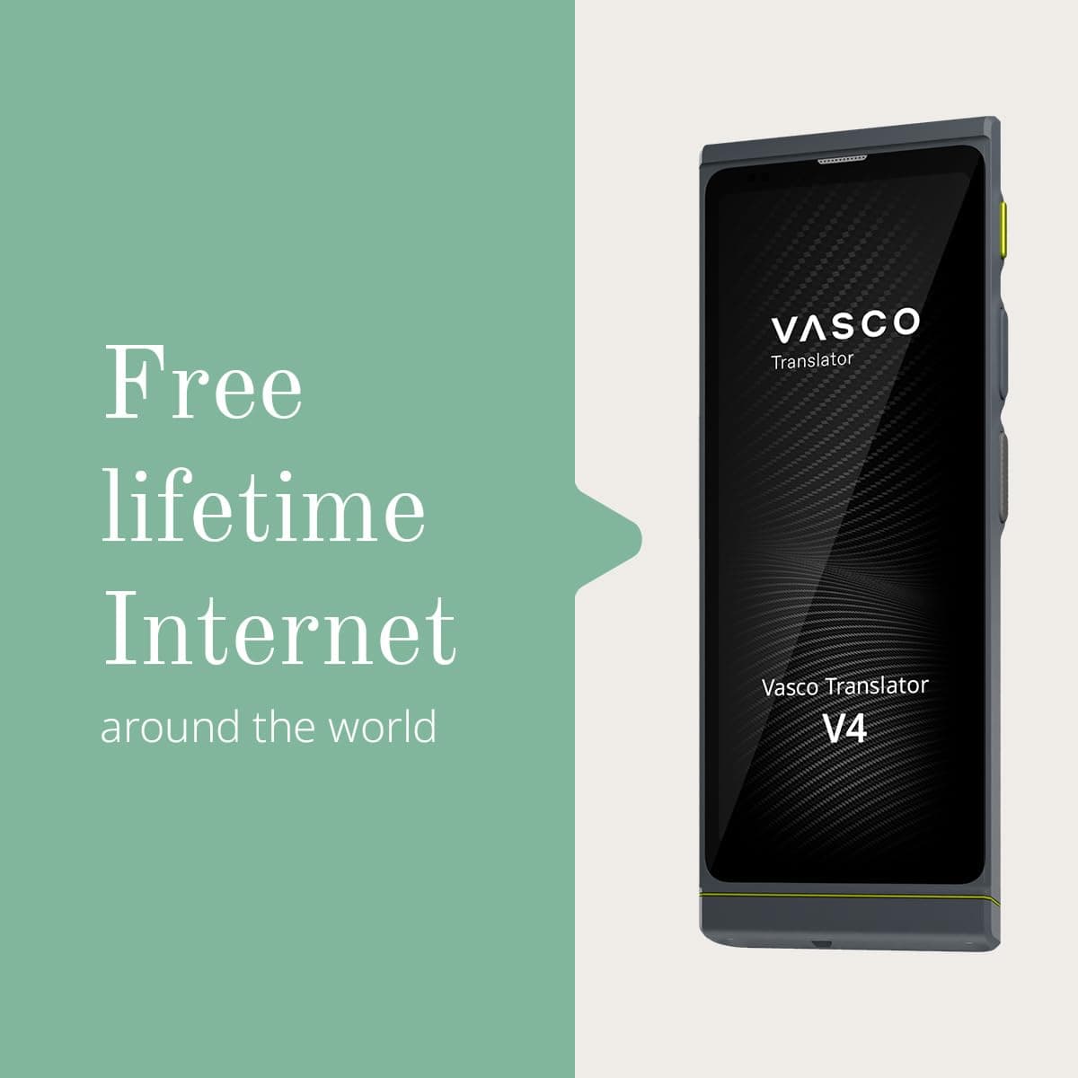 Vasco V4 Language Translator Device | 112 Languages | Free Lifetime Internet in Almost 200 Countries | Black Onyx - view 3