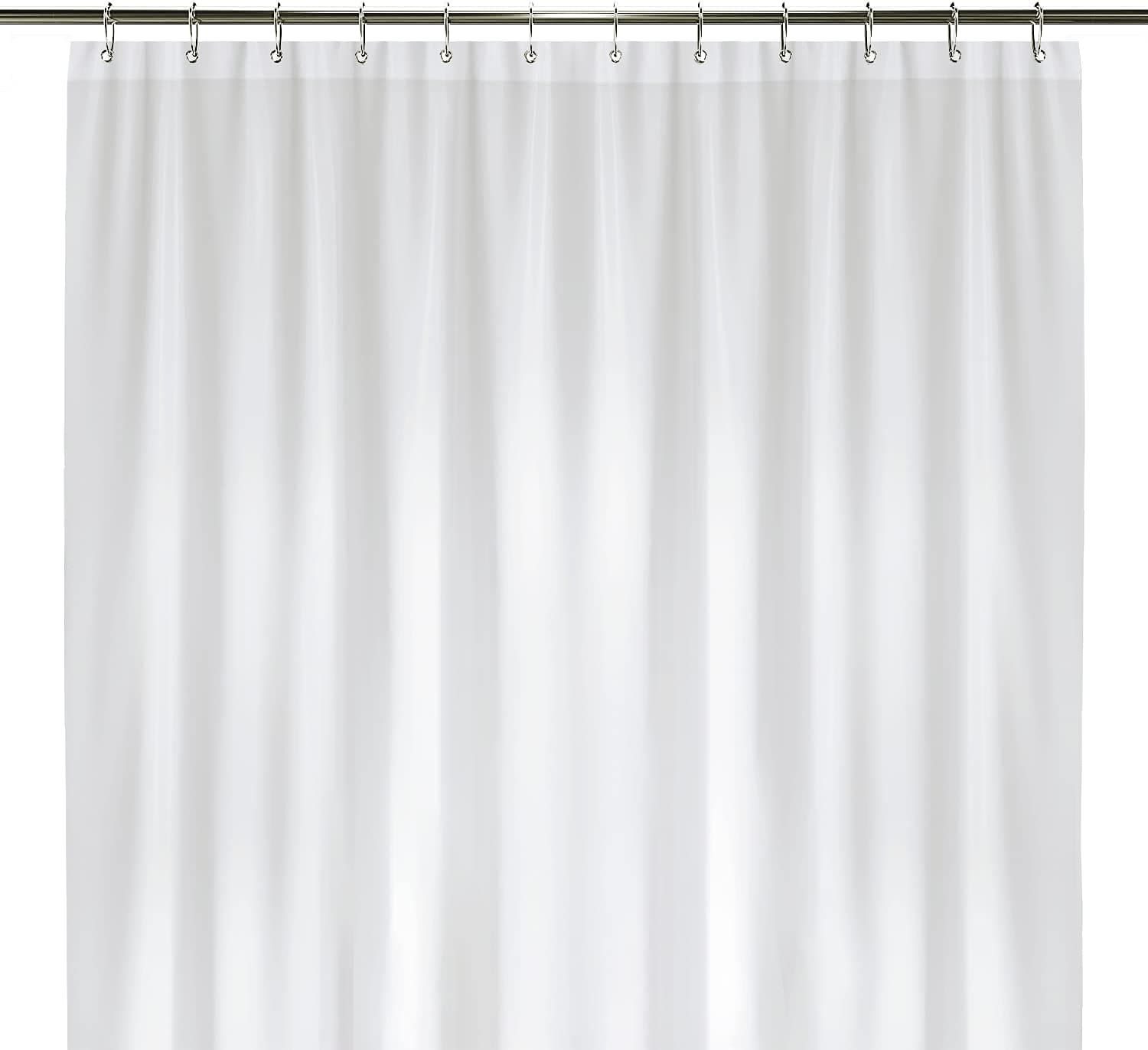LiBa Shower Curtain PEVA 8G 72x72 Inch Waterproof White | Eco-Friendly Bathroom Accessory — 8g Peva - White