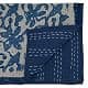SARO LIFESTYLE Block Print Floral Kantha Stitch Table Runner | 14" x 72" Cotton Decor thumbnail 2