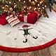 Zpiio Tree Skirt 48 inch | Rustic Embroidered Elf Design, Soft Padding, Large Size for Christmas Tree thumbnail 1