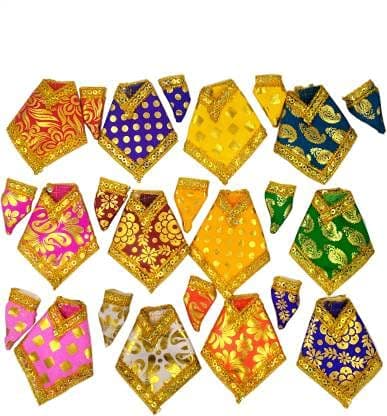 SHINDE EXPORTS Shirdi Sai Baba Idol Dress Cloth Vastra Shawl Pack of 12 for 4.5 Inches Idol | Washable, High-Quality, Varied Colors - main product image