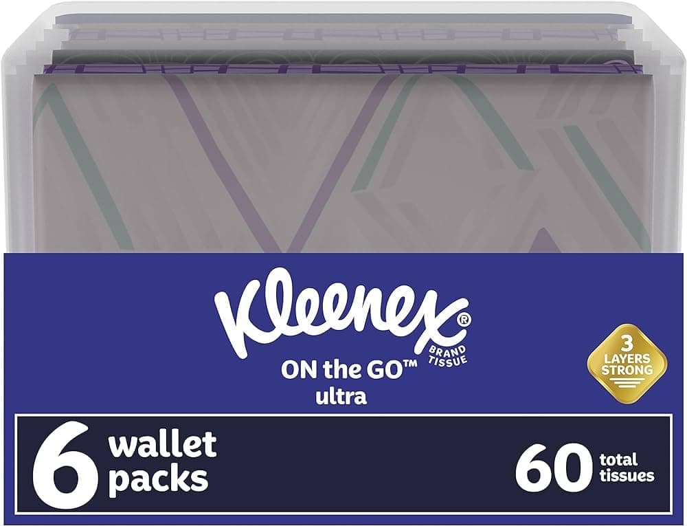 Kleenex On-The-Go Facial Tissues Pocket Pack, 72 Count | Travel-Friendly Pack of Tissues - main product image