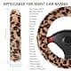 Accmor Fuzzy Car Steering Wheel Cover, Brown | Warm Fluffy Auto Wheel Protector for Men Women thumbnail 2