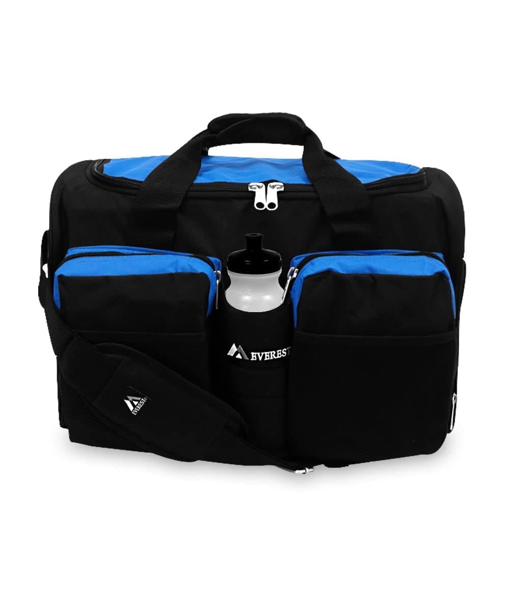 Everest Gym Bag with Wet Pocket, Royal Blue | Durable 600D Polyester, 32L Capacity, Unisex - view 3