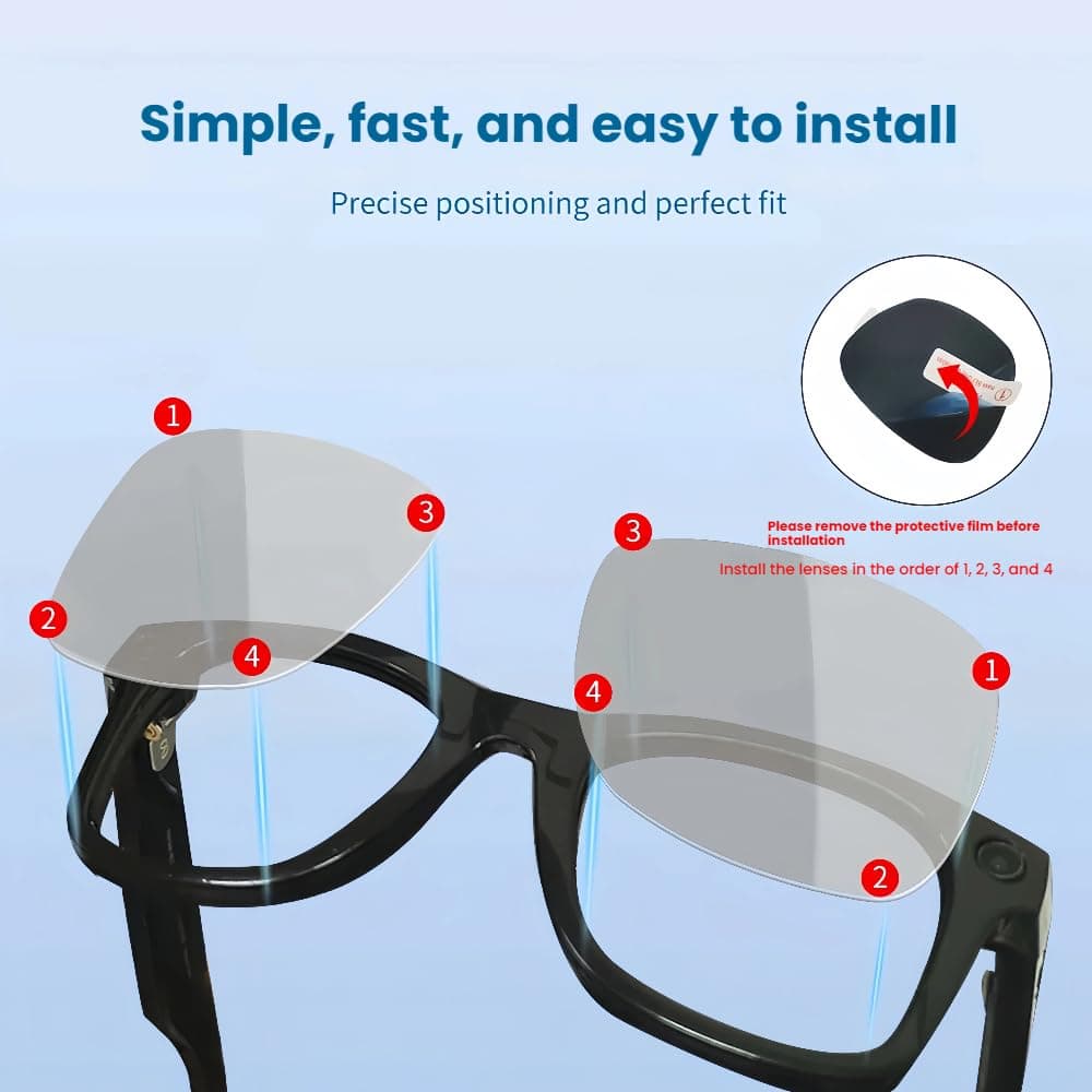 Harlafou Replacement Lenses for Ray-Ban Meta RW4006 RW4008 50mm | Polarized & UV Protected - view 2